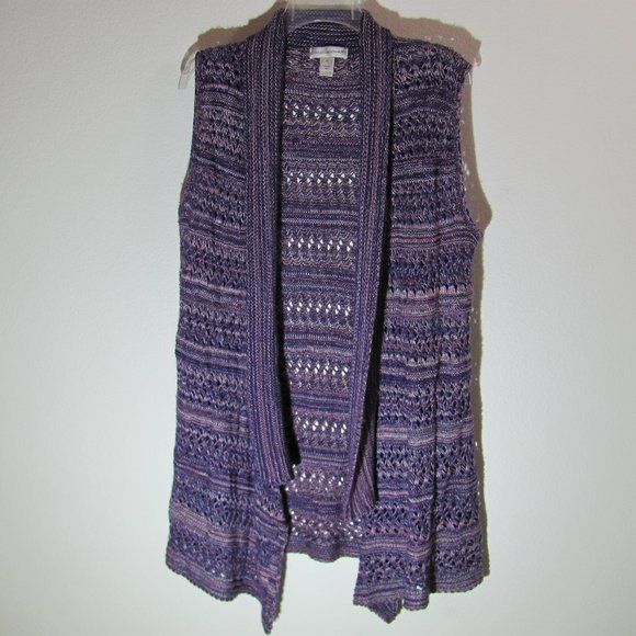 Christopher & Banks Marled Drape Vest - Picture 3 of 8